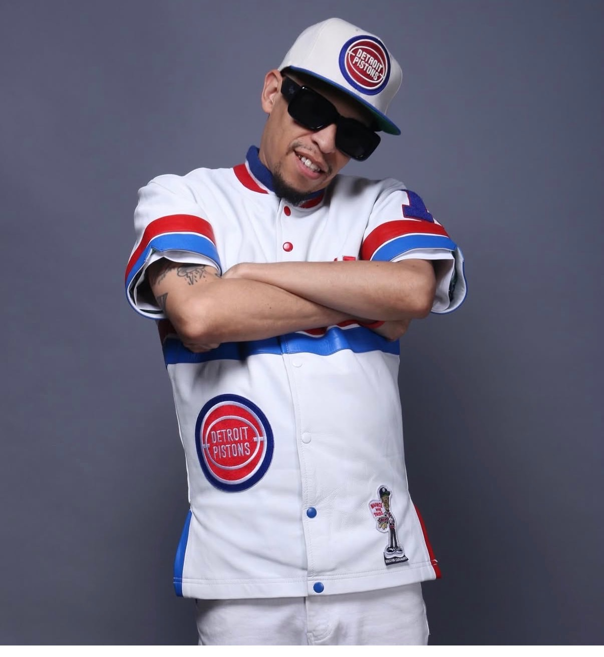 NuFace in Pistons jersey